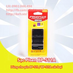 Sạc Pisen BP-511A for Canon 50D, 40D, 30D, 20D, 5D