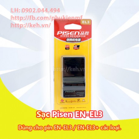 Sạc Pisen EN-EL3+ for Nikon D50, D70, D70S, D80, D90, D100, D200, D300, D300S, D700