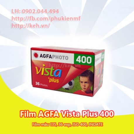 Film AGFA Vista Plus 400 màu 135 36xp INDATE