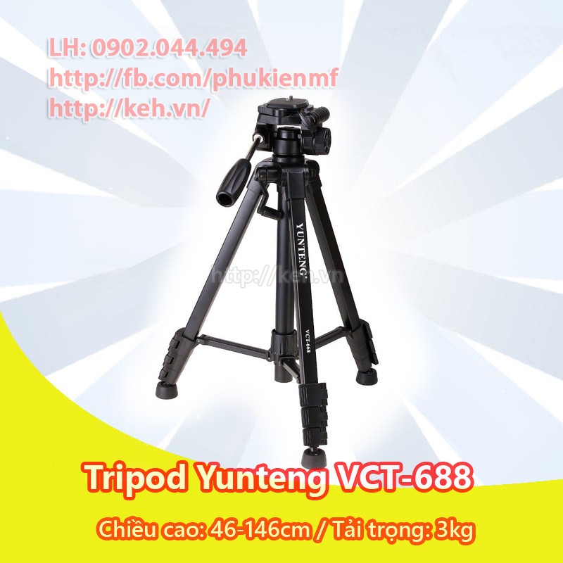 Chân Máy Ảnh Yunteng Tripod Vct-688 Cho Dslr Camera - Phụ Kiện Nhiếp Ảnh  Bokeh - Keh.Vn